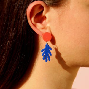 Matisse Ohrringe Blattform Blau