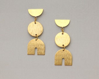 Statement Brass Earrings