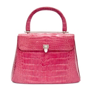 Asprey London Exquisite Barbie Rose Pink Leather Bag 167 Collection Handbag Suitable for Royalty image 3