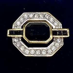 Attwood & Sawyer Gold Kristall Brosche