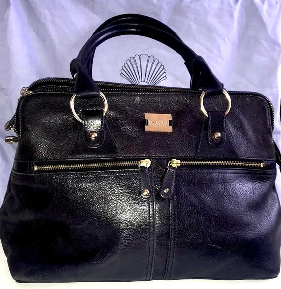 Modalu Pippa Large Dark Brown Leather Satchel Bag - Great 