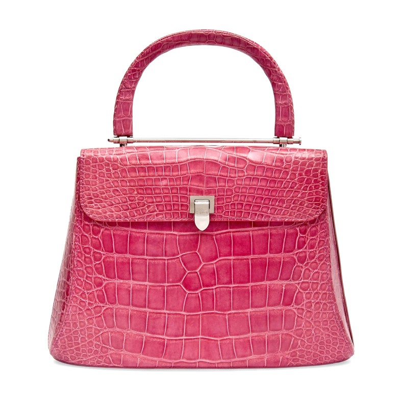 Asprey London Exquisite Barbie Rose Pink Leather Bag 167 Collection Handbag Suitable for Royalty image 3