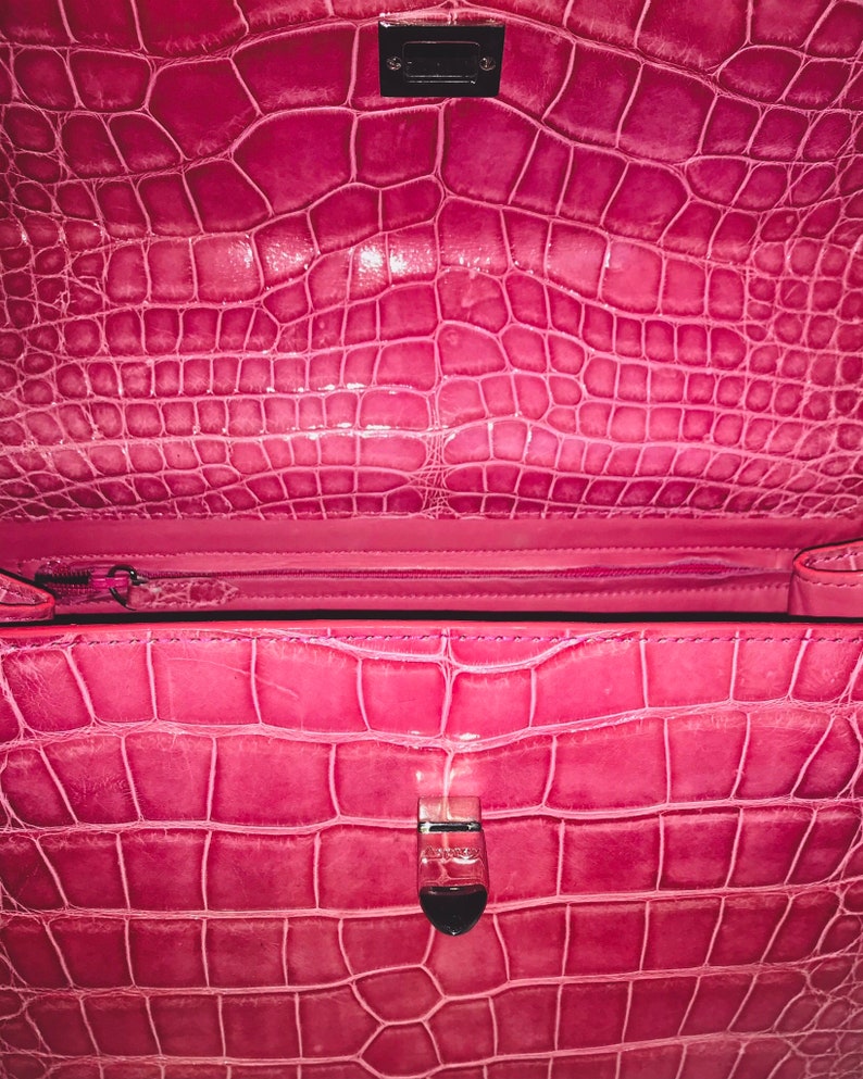 Asprey London Exquisite Barbie Rose Pink Leather Bag 167 Collection Handbag Suitable for Royalty image 2