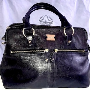 Borsa a tracolla grande in pelle marrone violaceo Pippa di Modalu - Ottime condizioni - Completa di sacchetto antipolvere e carta