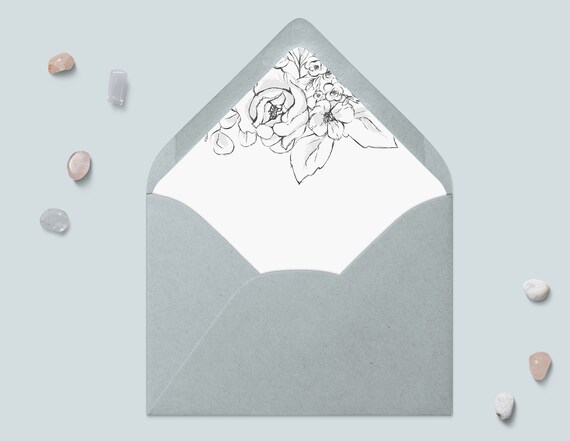 10 A7 Square Flap Envelope Liner Template