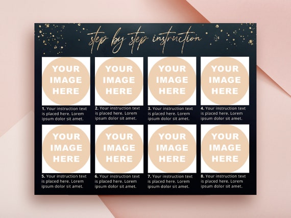 Photo Instruction Template Step By Step Instruction Editable Etsy