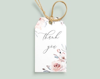 Wedding Favor Thank You Tags Printable Template Rustic | Etsy
