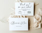 Thank You Cards Business - Small Thank You For Your Purchase Card, Black and White Simple Thank You Card, Editable Template, Corjl, NINA Il_170x135