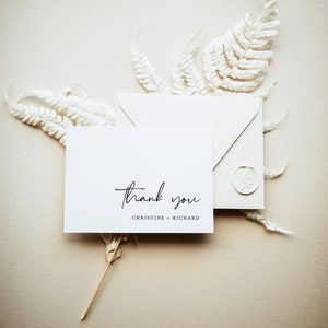 Thank You Cards Template - Modern Minimalist Thanks Card, Printable ...