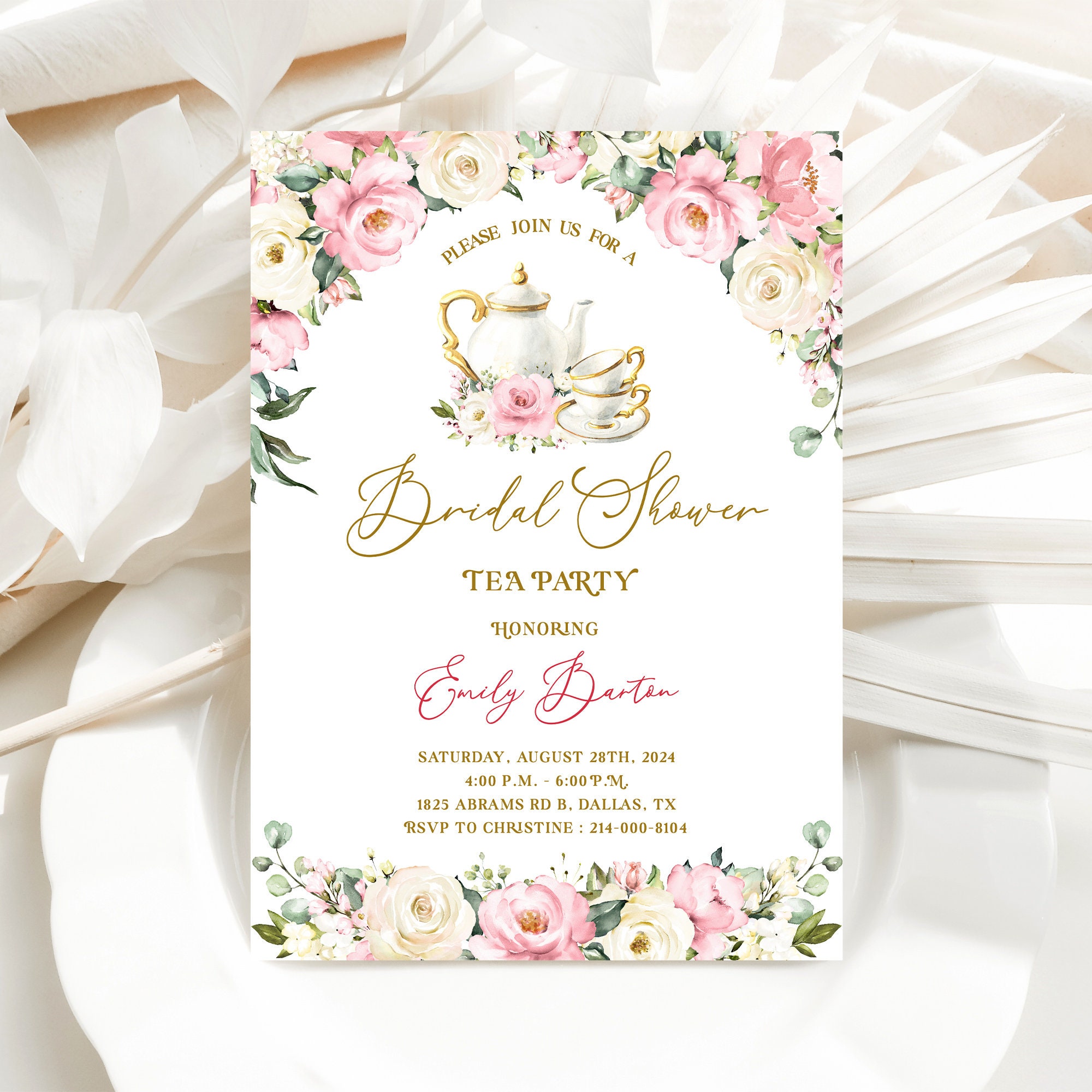 bridal-shower-blush-tea-party-invitation-template-printable-dusty-rose-pink-floral-invite-rustic-floral-editable-par-tea-card-aurora-etsy for Free Bridal Shower Printables Invitations Bridal Shower Blush Tea Party Invitation Template - Printable Dusty Rose Pink Floral Invite, Rustic Floral Editable Par-tea Card, AURORA - Etsy for Free Bridal Shower Printables Invitations