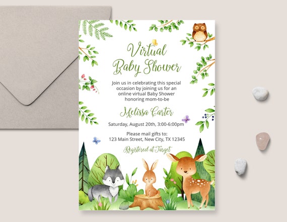 Featured image of post Woodland Baby Shower Evite Video backdrops or product displays