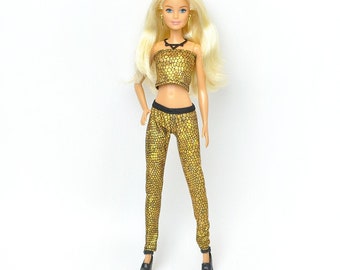 Details about GOLD SHINY SPANDEX PANTS for Curvy fashionista BARBIE Details about GOLD SHINY SPANDEX PANTS for Curvy fashionista BARBIE
