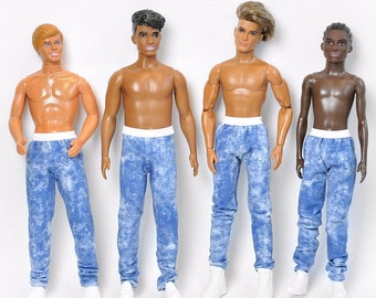 Handmade Male Doll Jeans: Elastic Jersey Pants