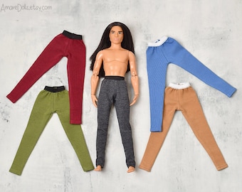 Male Doll PANTS, Joggers, Sportswear Trousers, Handmade Doll Clothes - One Size Fits All