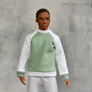 Male Fashion Doll Clothes, Doll Sweater, Sweatshirt, Handmade Doll Clothes