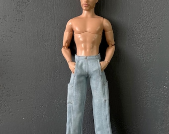Fashion Doll Jeans, Male Doll Pants, Real Pockets