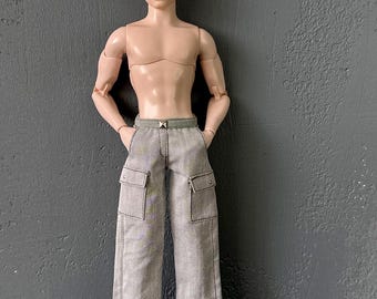 Fashion Doll Jeans, Male Doll Pants, Real Pockets