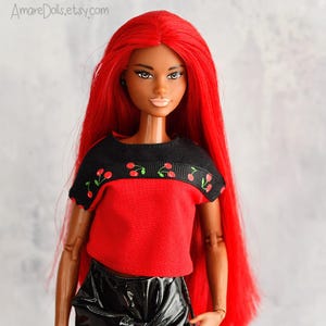 Doll Shirt, Blouse, Top Handmade Doll Clothes, 12&quot; fashion doll