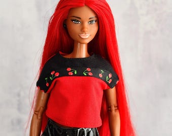 Handmade Doll Shirt, 12" Fashion Doll Clothes
