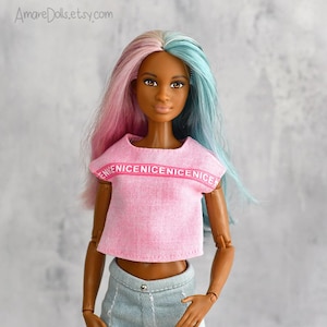 Doll Shirt, Blouse, Top Handmade Doll Clothes, 12&quot; fashion doll