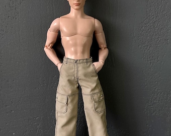 Fashion Doll Jeans, Male Doll Pants, Real Pockets