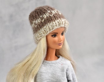 Fashion Doll Knitted Beanie Hat, Winter Hat