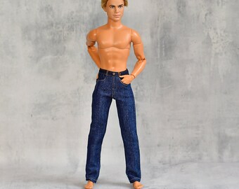 Fashion Doll Clothes, Jeans, Male Doll Pants, Trousers Jeans