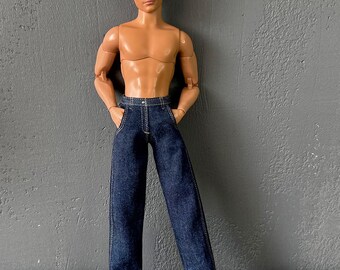 Fashion Doll Jeans, Male Doll Pants, Real Pockets