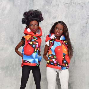 Doll VEST, Fashion Doll clothes, 1/6 Scale