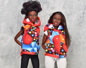 Doll VEST, Fashion Doll clothes, 1/6 Scale