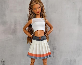 Doll SKIRT, Doll Clothes, 12"doll, 1/6 fashion clothing