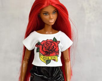 Doll Clothes, TOP, T-shirt, Handmade Doll Clothing, Apparel, Curvy, Petite, Tall, Regular