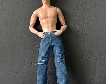 Fashion Doll Jeans, Male Doll Pants, Real Pockets
