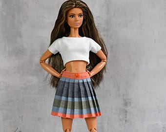 Doll SKIRT, Doll Clothes, 12"doll, 1/6 fashion clothing