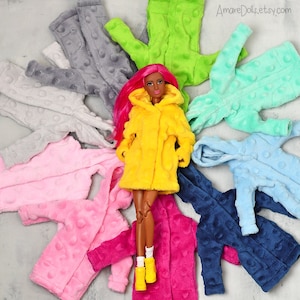 Fashion Doll Coat, Winter Jacket, for Regular, Curvy, Tall, Petite, BJD, 1/6 Scale