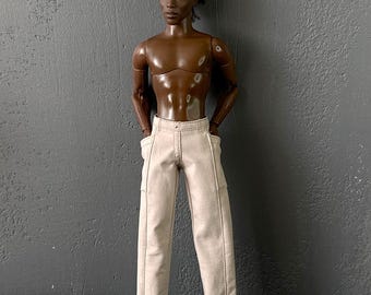 Fashion Doll Jeans, Male Doll Pants, Real Pockets