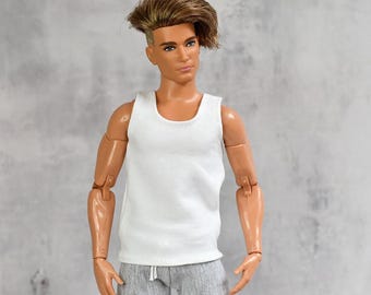 Male Doll Clothes, Doll T shirt, Handmade Doll Clothes, Jersey Top