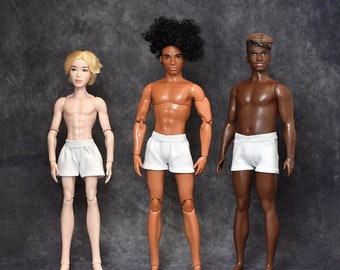 Male Doll Pants, Boxers, Underwear Shorts, Trousers, One Size Fits All 1:6