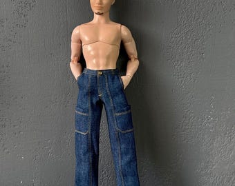 Fashion Doll Jeans, Male Doll Pants, Real Pockets