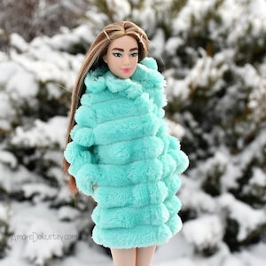 Abrigo de muñeca de moda, chaqueta de invierno, para regular, con curvas, alto, pequeño, BJD, escala 1/6