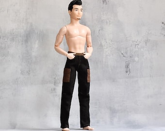 Male Fashion Doll Jeans, Cargo Pants with Pockets