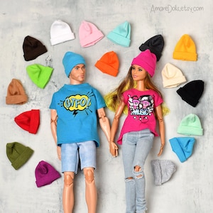 Fashion Doll HAT, Doll Beanie, Handmade doll accessories