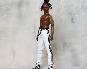 Pantaloni per bambole maschili, pantaloni da jogging, pantaloni sportivi, vestiti per bambole fatti a mano, taglia normale, larga, slim