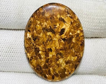 Natural Bronzite Gemstone60 CtFlat Back BronziteCabochon Bronzite Loose GemstoneOval Shape Bronzite SoneFor Making Jewelry40x28x5MM