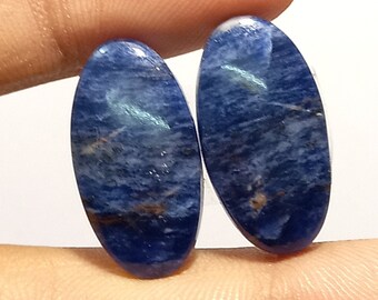 Sodalite Gemstone For Jewelry Making StoneAB-550 Beautiful 100/% Natural Blue Sodalite /& Crystal Quartz 31.50 Carats Oval Cabochon Doublet