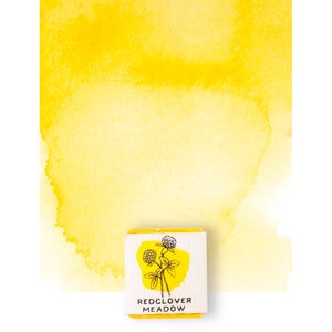 Hansa Yellow watercolor paint, Handmade watercolors, eco-friendly, non-toxic watercolors. Handmade art supply.