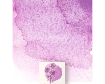 Lilac Violet watercolor paint, One half pan. Handmade watercolor, eco-friendly, non-toxic artist quality watercolors.