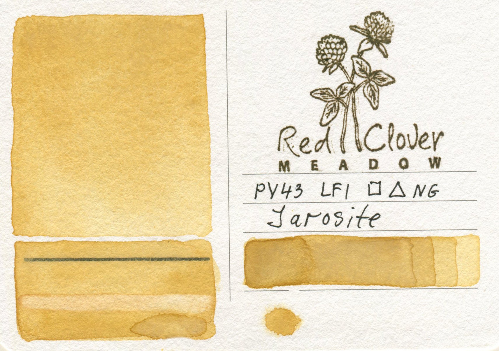 ジャロサイト水彩絵の具、ハーフパン1枚。手作り、環境に優しく