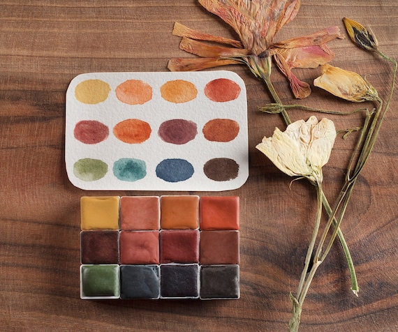 Watercolor Mixing Palette Made of Ceramic Handmade Mix Your kreativascolors  Watercolor Colors on This Mixing Palette 