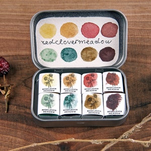 Watercolor palette, Handmade watercolor paint, Art supply, Mineral watercolors